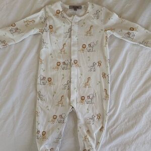 Fleurisse Baby Pajama 6–9M EUC Soft Animal Print
